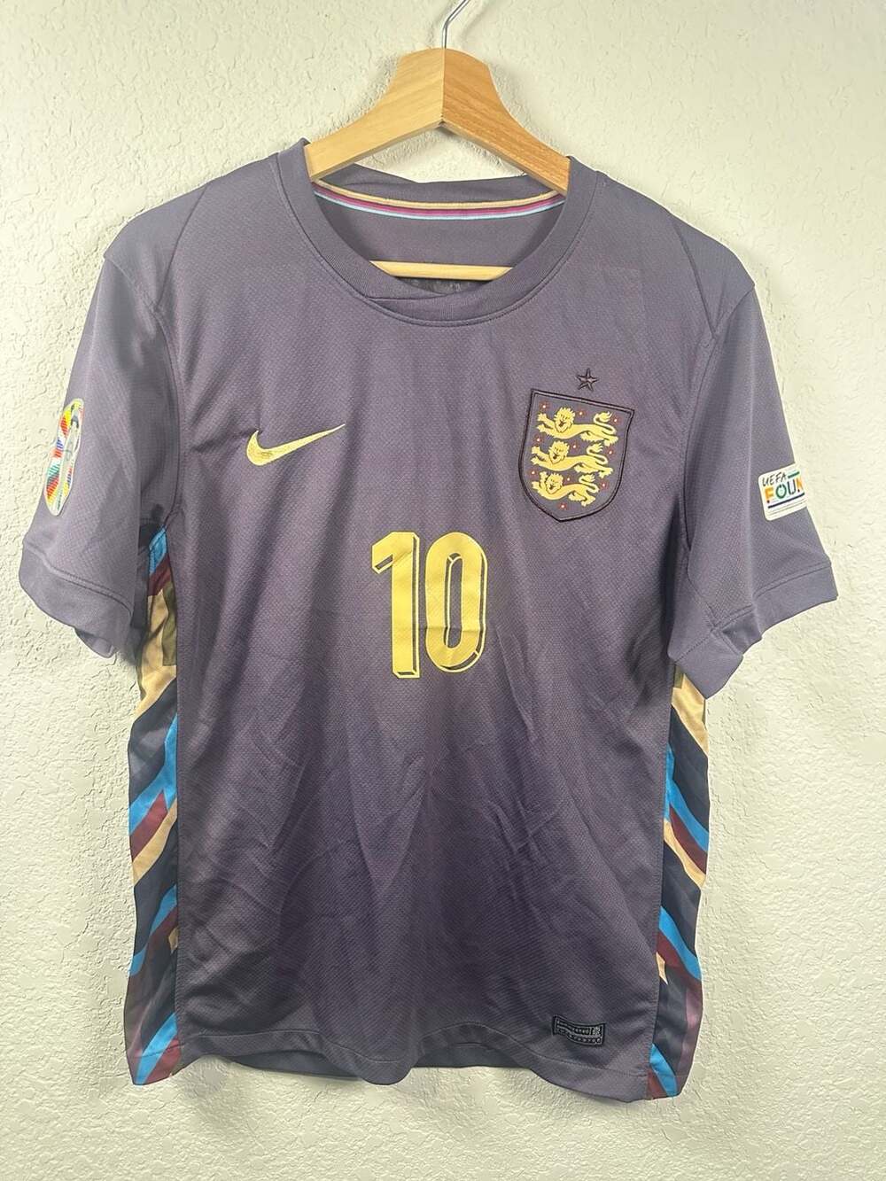 Nike England National Team Away Soccer Jersey Men Size S #10 UEFA Euro
